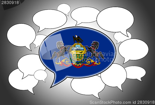 Image of Communication concept - Speech cloud