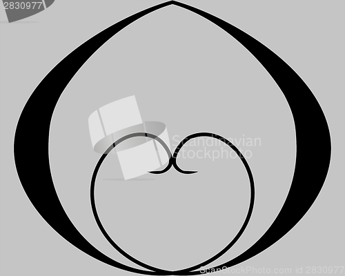 Image of Design background with heart on gray