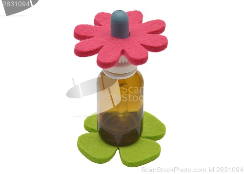 Image of Bach flower remedies and felt decoration