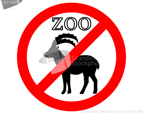 Image of Alpine ibex in zoo prohibited
