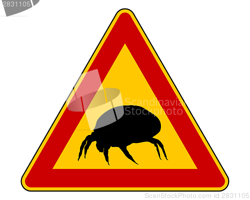 Image of House dust mite warning sign