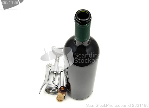 Image of Red wine and corkscrew