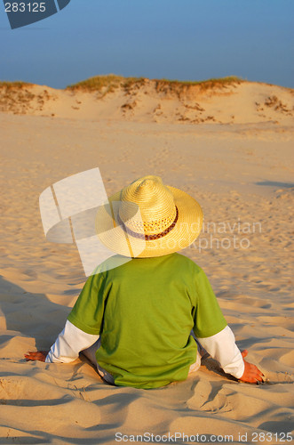 Image of Boy and sand