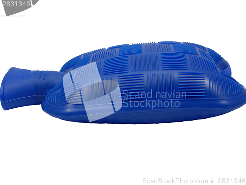 Image of Blue hot-water bag on a  white background
