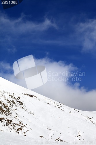 Image of Off-piste slope at nice day