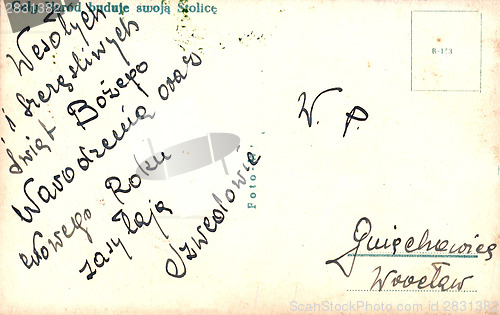 Image of Vintage postcard with handwritten message