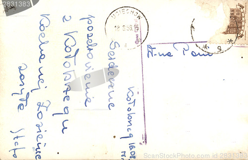 Image of Vintage postcard with handwritten message