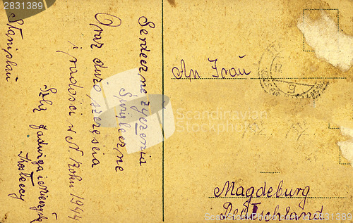 Image of Vintage postcard with handwritten message