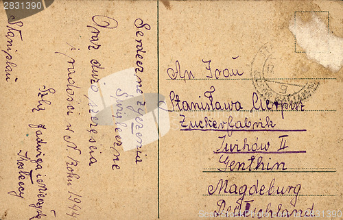 Image of Vintage postcard with handwritten message