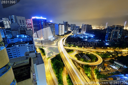 Image of HongKong traffic light trails