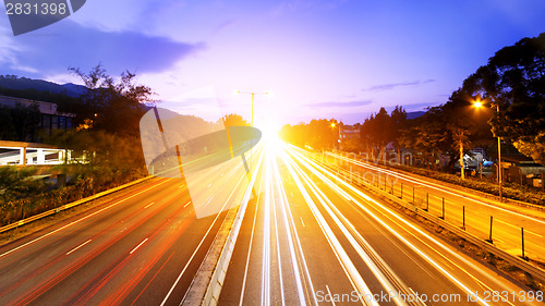 Image of HongKong traffic light trails