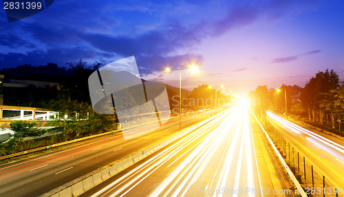 Image of HongKong traffic light trails