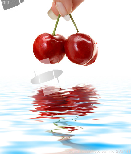 Image of wet cherry