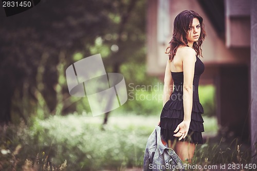 Image of Girl with a denim jacket