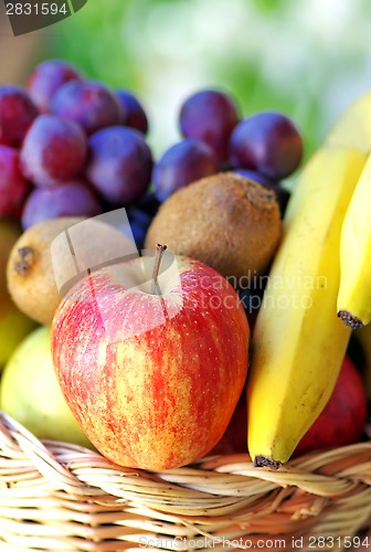 Image of basket with fruits