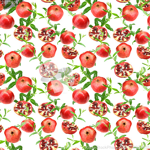 Image of Seamless pattern of pomegranates