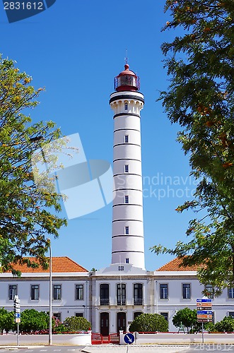 Image of view of the lighthouse of Vila Real de Santo Antonio,Algarve,Por