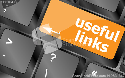 Image of useful links keyboard button - business concept