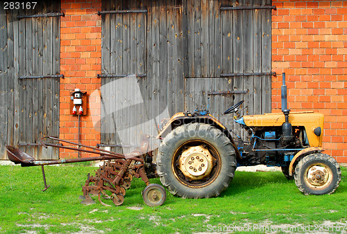Image of Tractor and farm