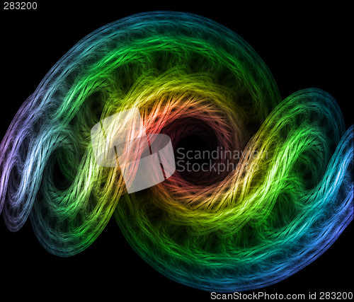 Image of multicolored vortex