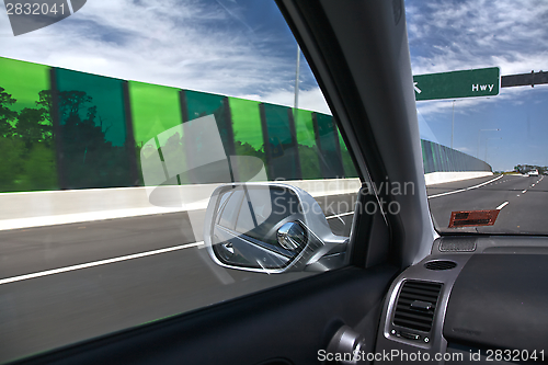 Image of Fast car on a Road Speed