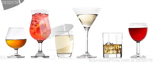 Image of glasses of various drinks