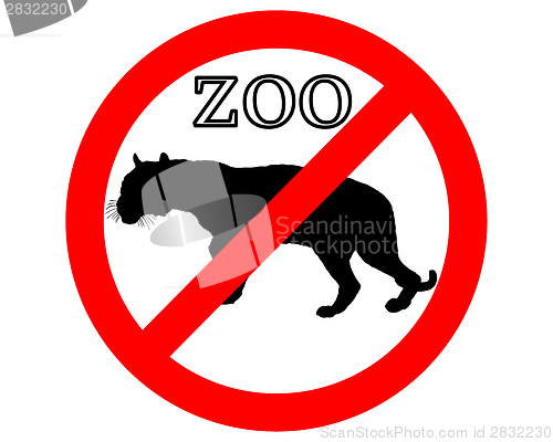 Image of Tiger  in zoo prohibited