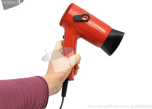 Image of Hand with blow-drier