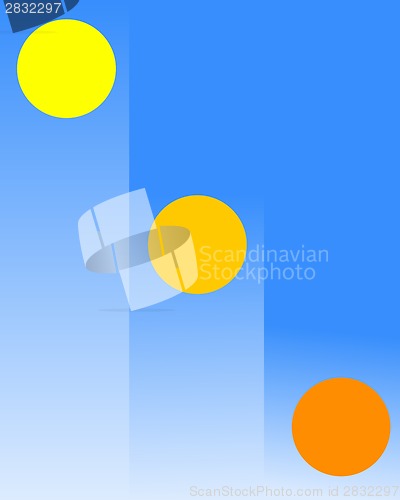 Image of The sun in the blue sky