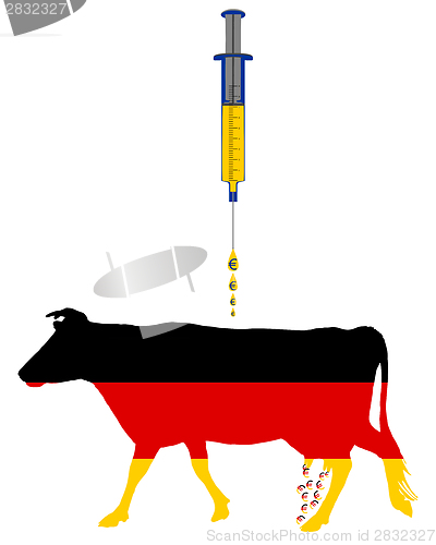 Image of German cow and european cash injection