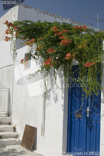 Image of greek island street scene