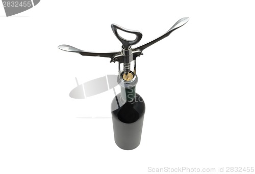 Image of Red wine and corkscrew