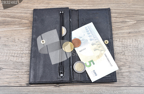 Image of Purse on wood