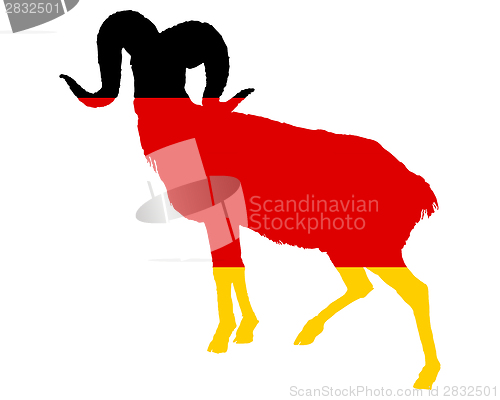 Image of Flag of Germany with ram