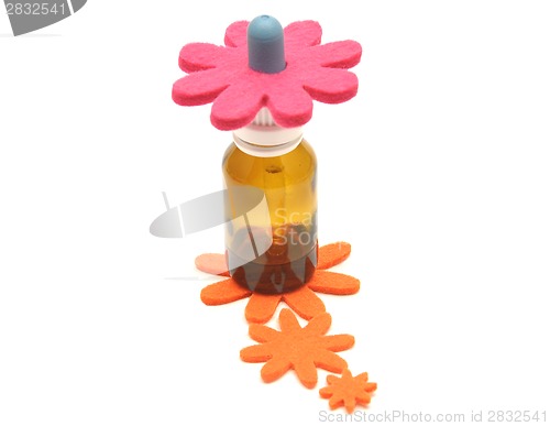 Image of Bach flower remedies and felt decoration