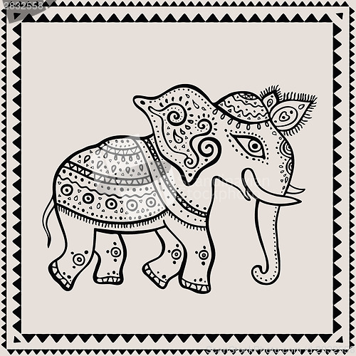 Image of Ethnic elephant.  Indian style.