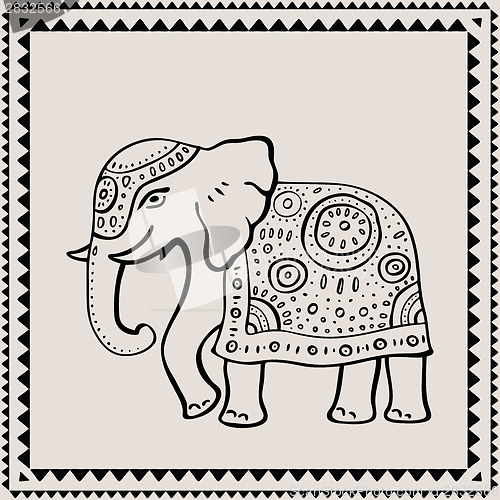 Image of Ethnic elephant.  Indian style.