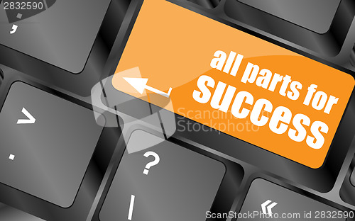 Image of all parts for success button on computer keyboard key