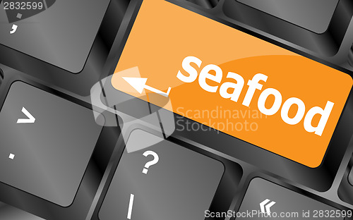 Image of keyboard key layout with sea food button