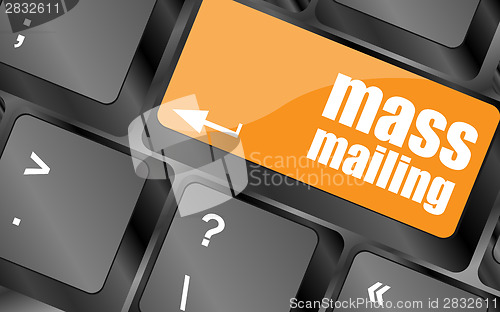 Image of Marketing concept: computer keyboard with word Mass Mailing