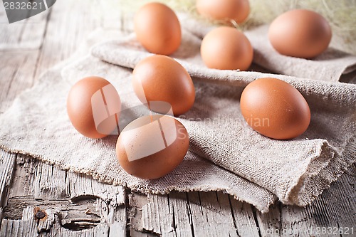 Image of fresh brown eggs