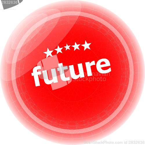 Image of future red rubber stamp over a white background