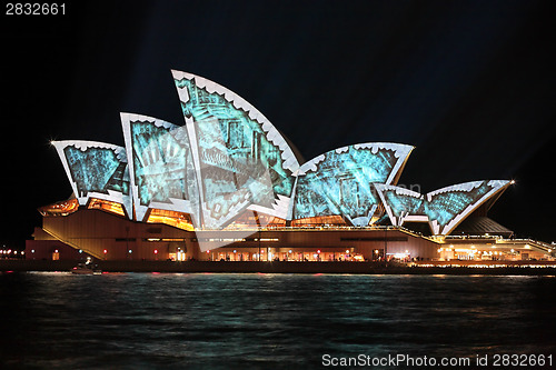 Image of Sydney Opera House during Vivid Annual Festival