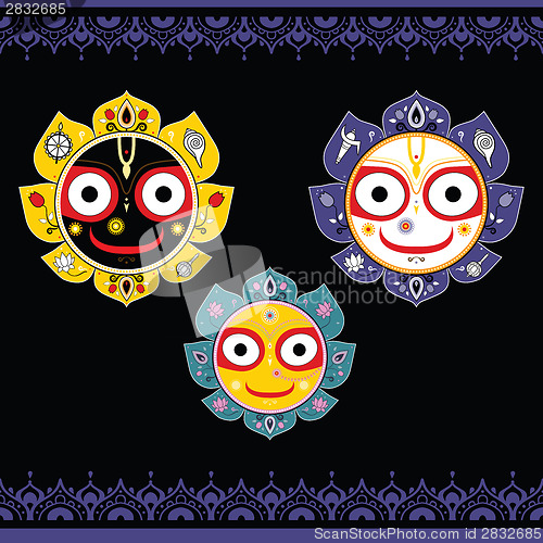 Image of Jagannath. Indian God of the Universe.