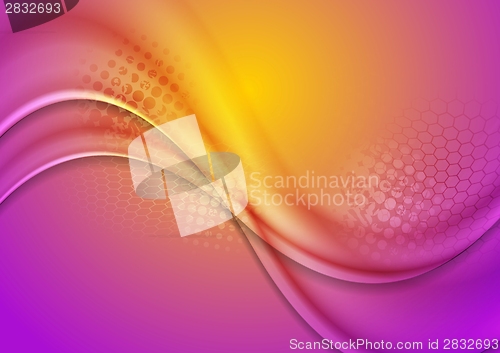 Image of Abstract bright waves background