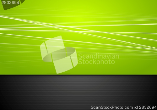 Image of Abstract green and black background