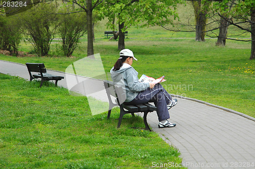 Image of A girl in the park