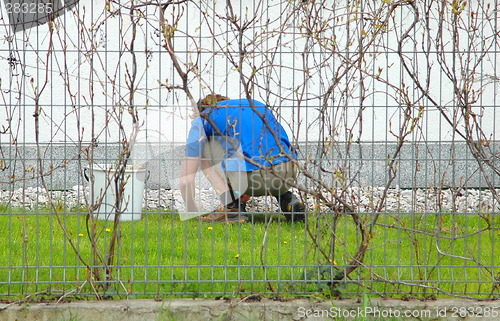 Image of Working in the garden