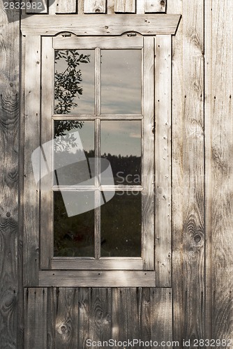 Image of Old wooden wall with window