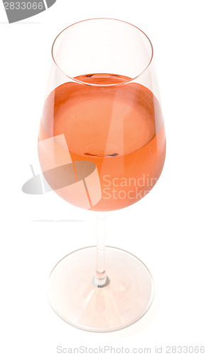 Image of Wineglass With Pink Wine